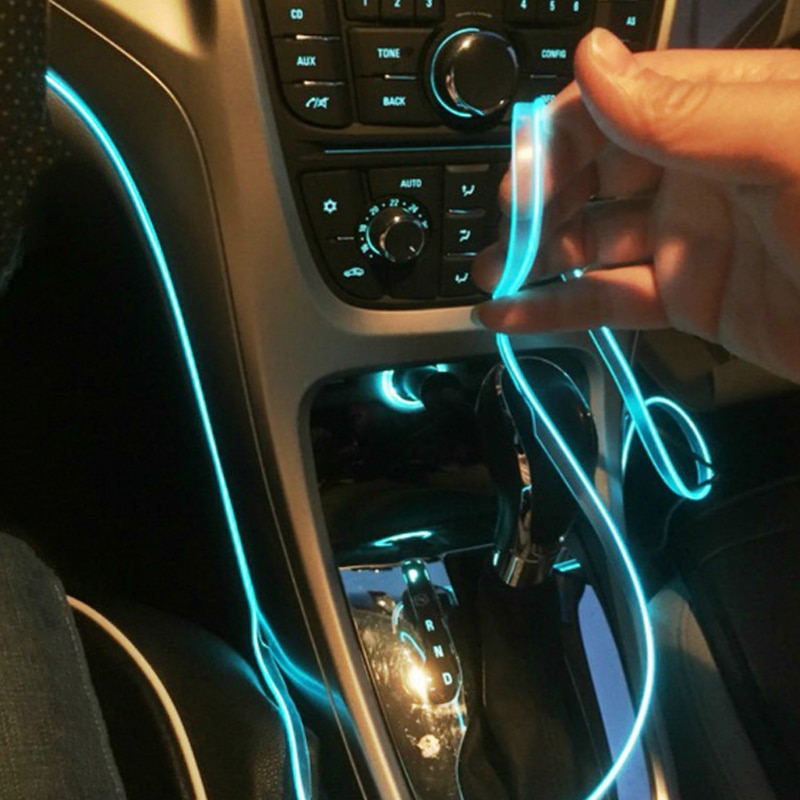 Led El Wire - 5m Car Interior Atmosfera Iluminação LED