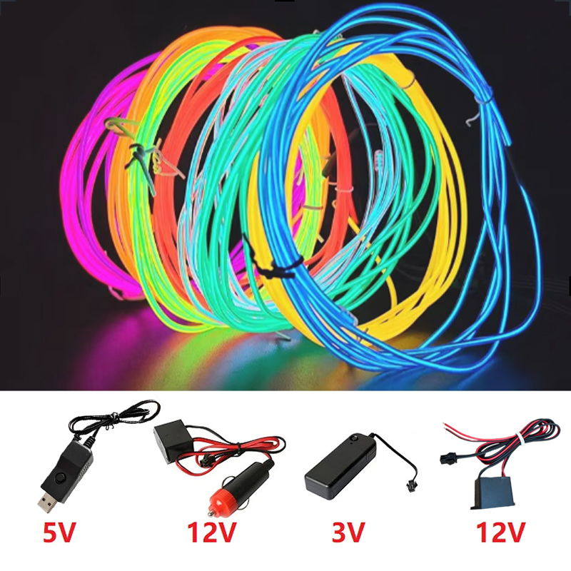 Fio de LED EL 10/5/3/1m com Lu - Led El Wire avaliação e preço